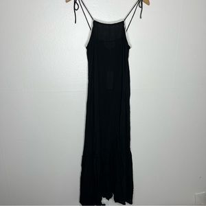 NWT Cleobella Black MIDI Dress Sz XS Lace up Shoulder